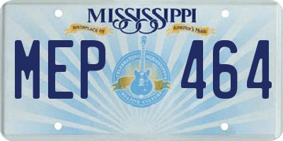 MS license plate MEP464