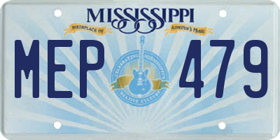MS license plate MEP479