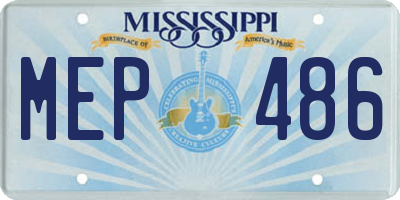 MS license plate MEP486