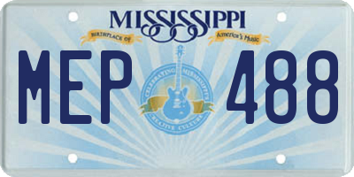 MS license plate MEP488