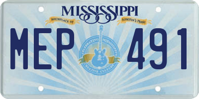 MS license plate MEP491