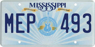 MS license plate MEP493