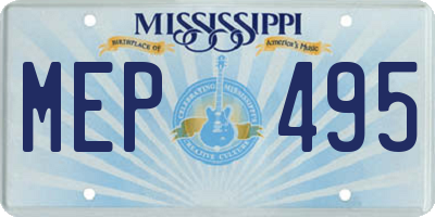 MS license plate MEP495