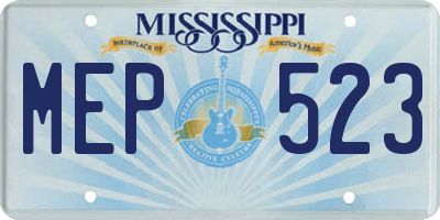 MS license plate MEP523