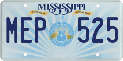 MS license plate MEP525