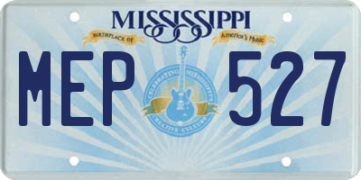 MS license plate MEP527