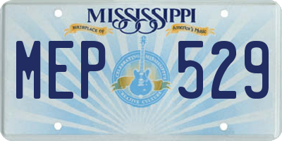 MS license plate MEP529