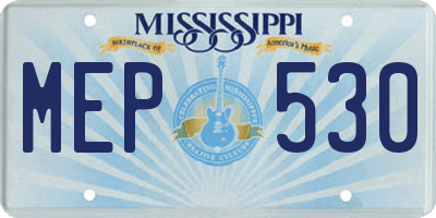 MS license plate MEP530