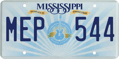 MS license plate MEP544