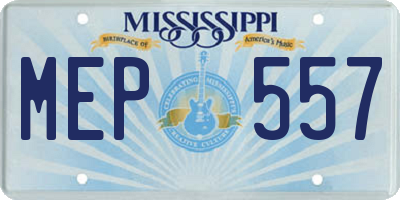 MS license plate MEP557