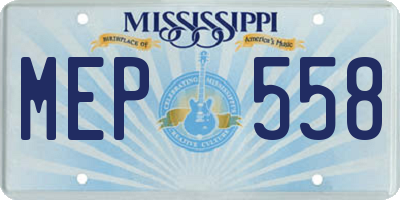 MS license plate MEP558