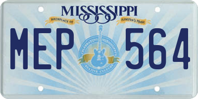 MS license plate MEP564