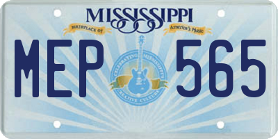 MS license plate MEP565