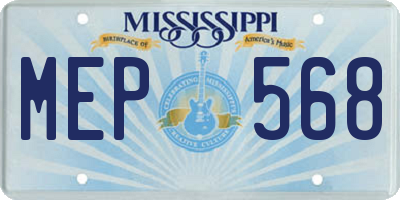 MS license plate MEP568