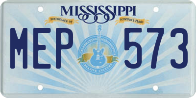 MS license plate MEP573