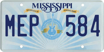 MS license plate MEP584