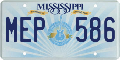 MS license plate MEP586