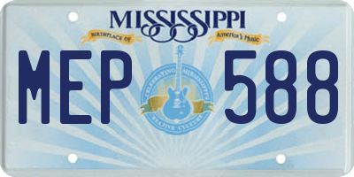 MS license plate MEP588