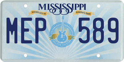 MS license plate MEP589