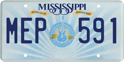 MS license plate MEP591