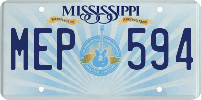 MS license plate MEP594