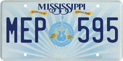 MS license plate MEP595