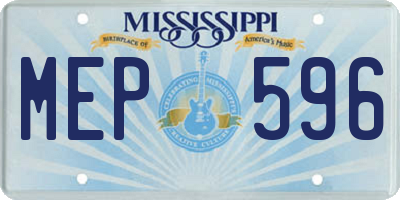MS license plate MEP596