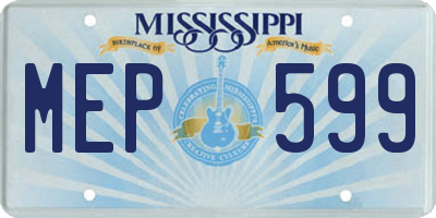 MS license plate MEP599