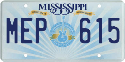 MS license plate MEP615