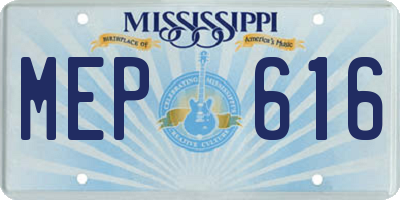 MS license plate MEP616