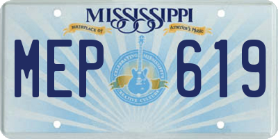 MS license plate MEP619