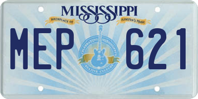 MS license plate MEP621