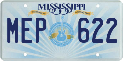 MS license plate MEP622