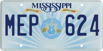 MS license plate MEP624