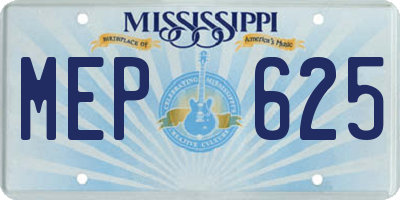 MS license plate MEP625