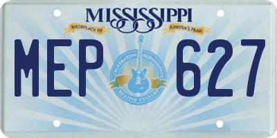 MS license plate MEP627