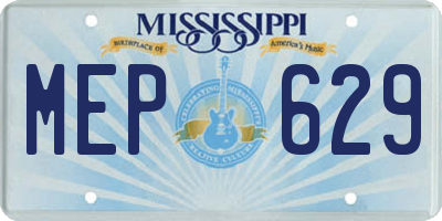 MS license plate MEP629