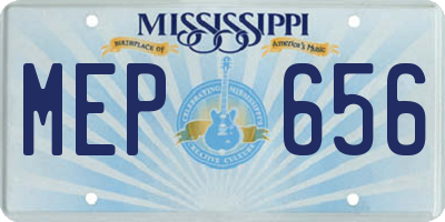 MS license plate MEP656