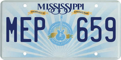 MS license plate MEP659