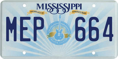 MS license plate MEP664