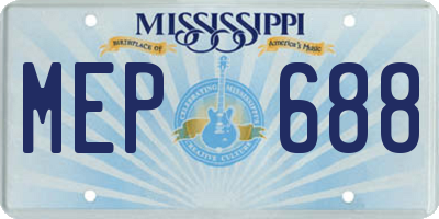 MS license plate MEP688