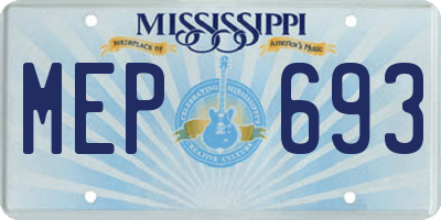 MS license plate MEP693