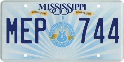 MS license plate MEP744