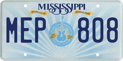 MS license plate MEP808