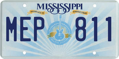MS license plate MEP811