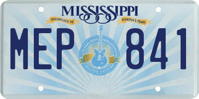 MS license plate MEP841