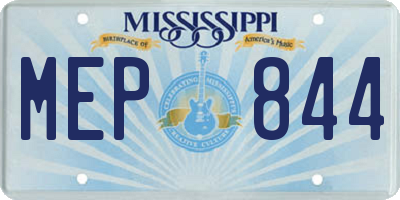 MS license plate MEP844