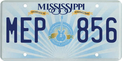 MS license plate MEP856