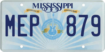 MS license plate MEP879