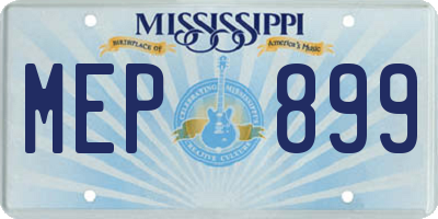 MS license plate MEP899